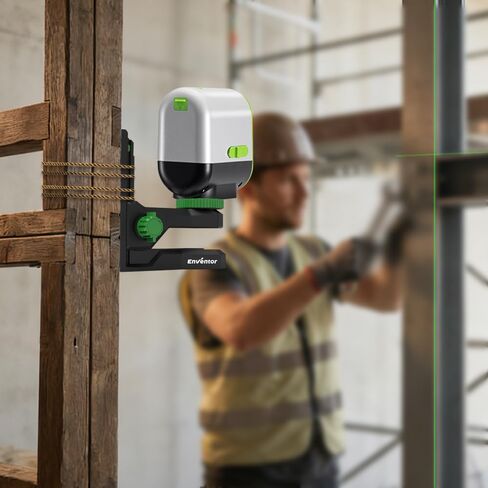 Enventor Fine-tuning Bracket for Laser Level, 1/4"-20 Male Threaded L-Shape Magnetic Pivoting Adapter for Wall & Ceiling Mounted, 360° Adjustable Support, Height Adjustment in Kuwait