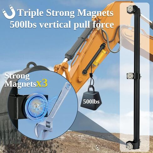 حامل مغناطيسي من TOPOWN لجهاز استقبال الليزر يناسب دعامة التثبيت المغناطيسية لجهاز استقبال LR، مغناطيس قوي ثلاثي قابل للتعديل، دعامة تثبيت لجهاز استقبال الليزر المغناطيسي للحفارة والجرافة والحفار الخلفي in Kuwait