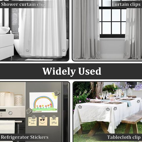 8 Pcs Magnetic Weights for Tablecloths, Stainless Steel Pendants Flower Shaped Windproof Magnetic Weights for Outdoor Curtains, Outdoor Tablecloths in Saudi Arabia