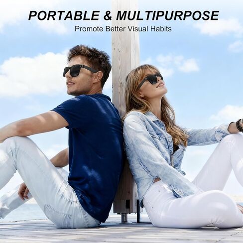 2-Pack Visual Relaxation Glasses Classic Style for Daily Screen Time & Eye Comfort, Light and Ultra Comfortable Glasses Frame for Daily Use in Kuwait