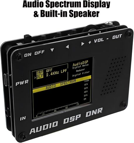 DSP Audio Noise Reducer for Radio, Portable DNR Digital Filter DSP Audio Processor with Audio Spectrum Display & Speaker for SSB Shortwave CB HAM Radio Receiver, Fits YAESU ICOM in Saudi Arabia