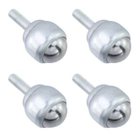 Ball Transfers Bearings Transmission Conveyor, 1 Inch M8 Universal Rotation Roller Ball for Caster Unit Table,Stud Mounted Thread Stem,Carbon Steel,88 Lbs Load Capacity,4PCS(Silver) in Saudi Arabia
