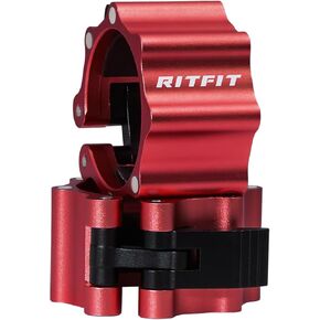 مشابك قفل بأطواق أثقال مغناطيسية مقاس 5 سم من RitFit - سبائك ألومنيوم شديدة التحمل، إطلاق سريع مع وسادات TPR غير قابلة للانزلاق للتدريب على رفع الأثقال الأولمبية (زوج) in Kuwait