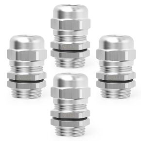 4 قطعة 1/4 "NPT وصلة كابل نحاس مطلي بالنيكل، غدة كابل معدنية مقاومة للماء، حماة غدة كابل قابلة للتعديل 3-6.5 مم in Kuwait