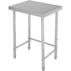 18X24x35 Inch Stainless Steel Table, NSF Heavy Duty Worktable with Open Base & Casters, Rust-Resistant Utility Prep Table for Kitchen, Restaurant, Garage, Indoor/Outdoor in Kuwait