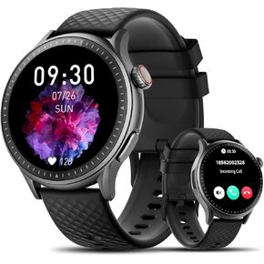 Smart Watch for Men Women, 1.46'' AMOLED Ultra-HD Screen Fitness Tracker with Heart Rate/Sleep/SpO2 Monitor, Answer/Make Call, 3ATM Waterproof Smartwatch for iPhone/Samsung/Android, 110+ Sport Modes in Kuwait