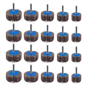 20 Pcs Flap Wheel 1/4 Shank Set, 60/80/120/240 Grit Flap Wheels for Drill & Die Grinder, Aluminum Oxide Flap Wheel Sander, Sanding Wheel for Metal Wood in Saudi Arabia