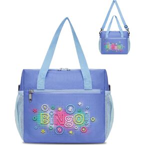 Bingo Bag for Daubers Dabbers Dobbers Dotters Water Resistant Bingo Accessories Bag with Pockets for Adults Seniors (Black) in Kuwait