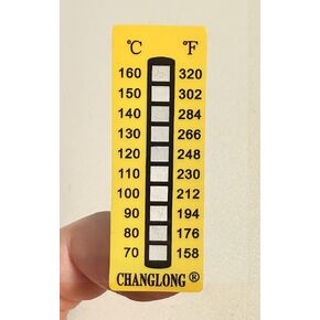 Irreversible Thermometer Stickers, Temperature Label Sticker, Temp Dot B/C, 129°F (54°C) to 230°F (110°C), Pack of 5 Units, Dishwasher Sanitation, Food Safety & Industrial Equipment Monitoring in Kuwait