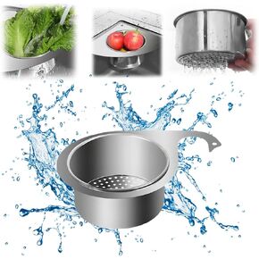 سلة فلتر حوض المطبخ العامة سلة فلتر حوض الفولاذ المقاوم للصدأ معلقة وسلة فلتر عمودية يمكن استخدامها لتصفية حوض المطبخ وتنظيف نفايات الطعام والخضروات والفواكه (A*1) in Kuwait