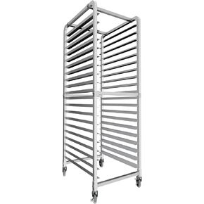 رف مخبوزات CURTA ذو 20 طبقة للخدمة الشاقة بعجلات 5 بوصات، معتمد من NSF، عالي التحمل، 26 بوصة عمق × 20 بوصة عرض × 69 بوصة ارتفاع، تخزين للصفائح النصف والكاملة in Kuwait