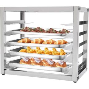 Bakery Bun Pan Speed Rack - 5-Sheet Bun Pan Rack Countertop Food Trays Rack for Commercial Baking and Bakers (5 Tiers), Stainless Steel, Trays Not Included in Kuwait