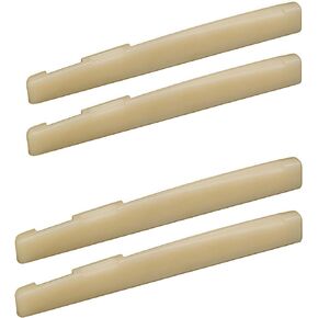 luvilly4 Pack Unbleached Acoustic Guitar Bridge, Guitar Saddle，Pure Bone Vintage Style Bone Original Color, 43mm Neck Slot for Guitarists/Musicians in Kuwait