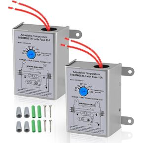 2 حزمة ترموستات قابل للبرمجة بقدرة 10 أمبير مع Firestat - بديل لأجهزة تهوية العلية الكهربائية in Kuwait