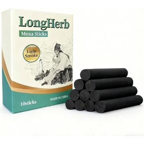 10 قطع من أعواد الموكسا التي لا تدخن - عصا موكسا نقية لعلاج الكى، موكسا عالية الكثافة بدون دخان، أعواد موكسا ممتازة للكي، أعواد الكى طويلة الأمد in Kuwait