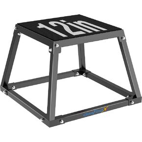 GanFindX Steel Plyometric Jump Box,12/18 Inch Heavy Duty Plyo Platform, Non-Slip Workout Step Box for Home Gym, Agility, Strength & Conditioning Training in Saudi Arabia