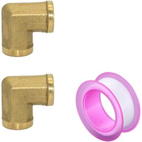 90 Degree Barstock Street Elbow, NPT Female Pipe to NPT Female Brass Pipe Fitting (2, 1/4") in Kuwait