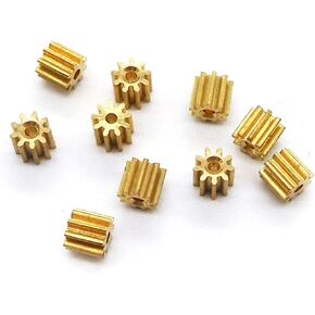 Industry 91A 0.3M Copper Gears 9 Teeth Aperture 0.95MM (Tight for 1mm) for Motor Gear for Aircraft Pinion 10pcs (Hole Diameter : 1mm Tight, Number of Teeth : 9 Teeth) in Kuwait
