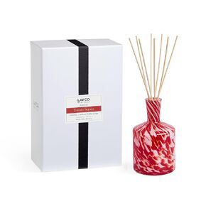 LAFCO New York Signature Reed Diffuser, Marine - 15 oz - Up to 9 Months Fragrance Life - Reusable, Hand Blown Glass Vessel - Natural Wood Reeds - Made in the USA in Kuwait