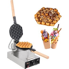 Bubble Waffle Maker 2800W, Double-Side Heating Non-Stick Electric Egg Waffle Machine for Home and Commercial Use, Quick and Even Cooking for Snacks and Desserts in Saudi Arabia