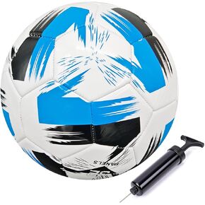 Soccer Ball Size 3 4 5 Boys Girls Youth Adults Practice Training Gift Pump Needle Football Kicking Soft Leather Anti Explosion Coach Family Fun Backyard Playground in Saudi Arabia