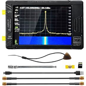 TinySA Ultra+ ZS407، محلل الطيف المحمول ومولد الإشارة 7.3 جيجا هرتز، محلل الترددات اللاسلكية 2 في 1 100 كيلو هرتز - 7.3 جيجا هرتز مع شاشة لمس 4 بوصات، لتصحيح أخطاء WiFi/Bluetooth، راديو HAM، محاذاة الأقمار الصناعية in Kuwait
