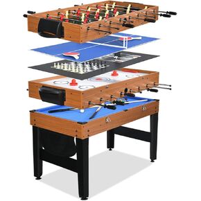 7-in-1 Multi Game Table, Full Size Combo Arcade Table Set, Combination Games Table for Family, Adults with Hockey, Pool, Foosball, Ping Pong, Shuffleboard, Chess and Backgammon in Kuwait