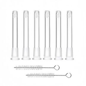 6-Pack 110mm Straight Glass Tubes and 2Pcs Cleaning Brush Home Kitchen Connecting Tubes in Kuwait