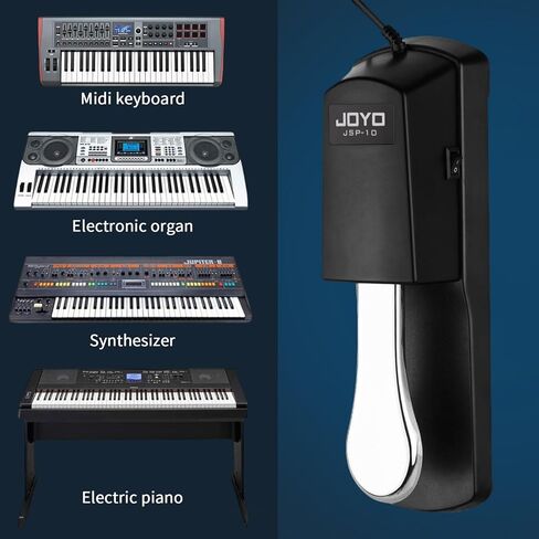 JOYO Sustain Pedal for Keyboard Piano Universal Metal Foot Controller with Polarity Switch 5ft Cable for Digital electric Piano MIDI Synthesizer (SP-10) in Kuwait