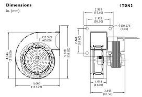 Dayton Model 1TDN3 Blower 29 CFM 3233 RPM 115V 60hz (4C760) in Kuwait