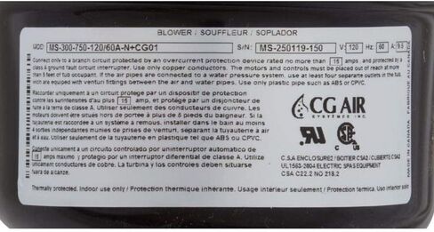 منفاخ، CG Air Millenium Sen، 115 فولت، 9.5 أمبير، مع كاتم صوت، سخان in Kuwait