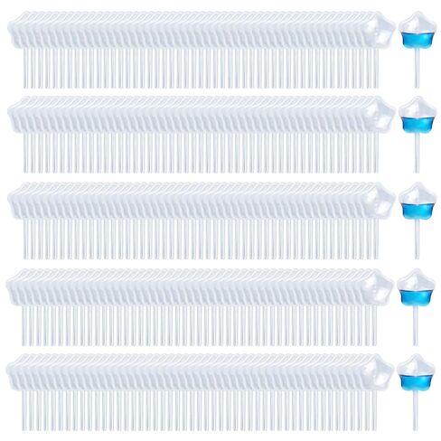 250 Pcs Mini Pipetas para Flan,4ML Goteros Pipetas para Postres Plastic Transfer Pipettes for Cupcakes (5-Shapes) in Saudi Arabia