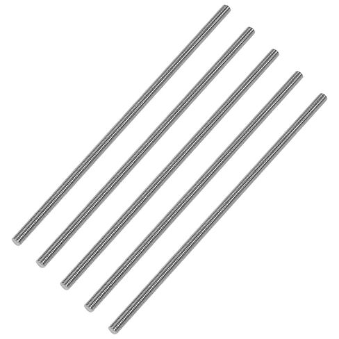 M8 x 1.25 x 50mm Fully Threaded Rod, 304 Stainless Steel All Thread Stud, High Strength Corrosion Resistant for Furniture, Machinery, DIY Projects（5 Pack） in Kuwait