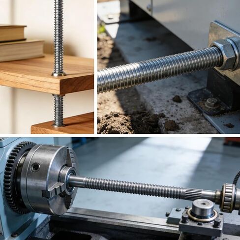 M4 X 250mm Threaded Rods, 304 Stainless Steel Fully Threaded rods & Studs, Right Hand Threads(4PCS). in Saudi Arabia