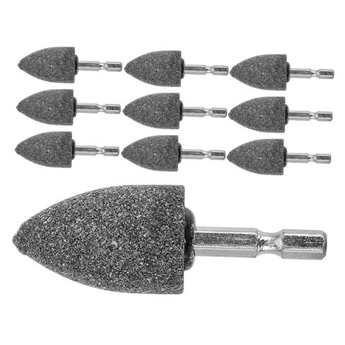 UPKOCH 10pcs 25mm Cone Shaped Rotary Grinding Stones with Hex Shank for Drill Abrasive Mounted Points for Polishing, Sharpening, and Repair in Home and Industrial Use in Saudi Arabia
