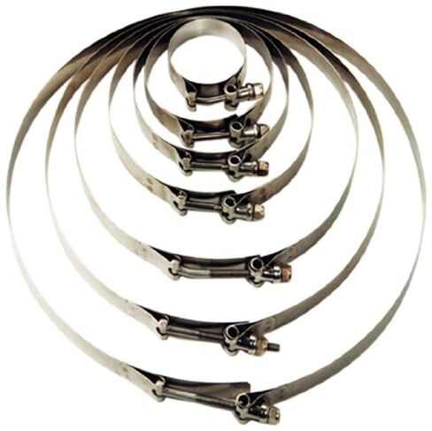 Trident Marine 720-4120 Stainless Steel T-Bolt Hose Clamps, 3/4", Range 4.78" to 5.09" in Saudi Arabia