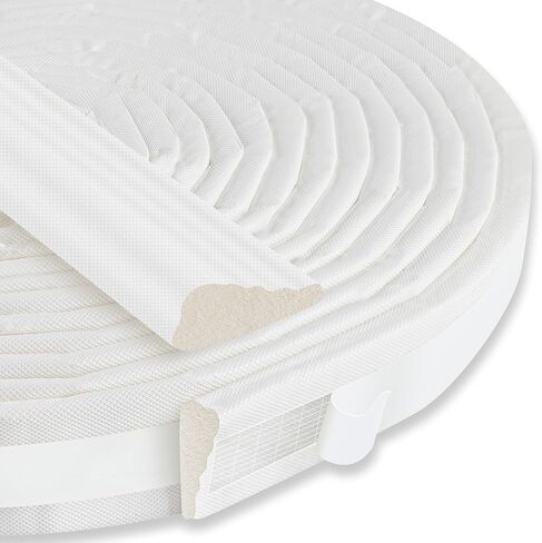 236" Wedge-Shaped Foam Window Seal Strip, Door Weather Stripping, Soundproof Front Door Frame Seal, Self-Adhesive Winter Insulation for Doors & Windows, Draft Stopper Gap Filler, White in Saudi Arabia