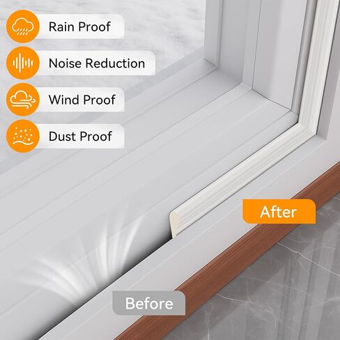 236" Wedge-Shaped Foam Window Seal Strip, Door Weather Stripping, Soundproof Front Door Frame Seal, Self-Adhesive Winter Insulation for Doors & Windows, Draft Stopper Gap Filler, White in Saudi Arabia