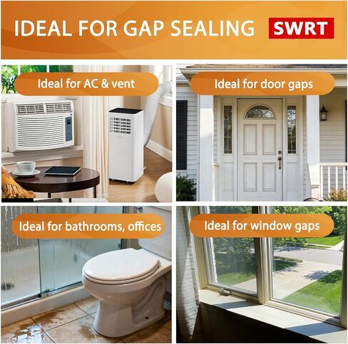 SWRT 2"x 30 YD 8 Mil Heavy Duty Transparent Window Weather Sealing Tape, No Residue Window Insulation for Summer, Blocks Pollen, Dust & Bugs，Preventing Cold Air Loss in Summer Door and Window Seal Kit in Saudi Arabia
