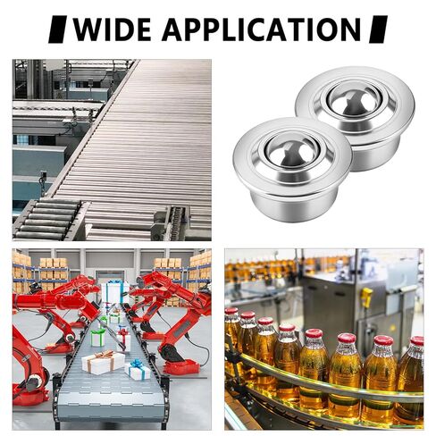 30 PCS 5/8" Roller Ball Transfer Bearing, CY-15H Carbon Steel Ball Transfer Bearing Casters, Ball Bearing Rollers, Universal Base Roller Ball for Conveyor, Roller Stand, Load Capacity 44lbs in Saudi Arabia