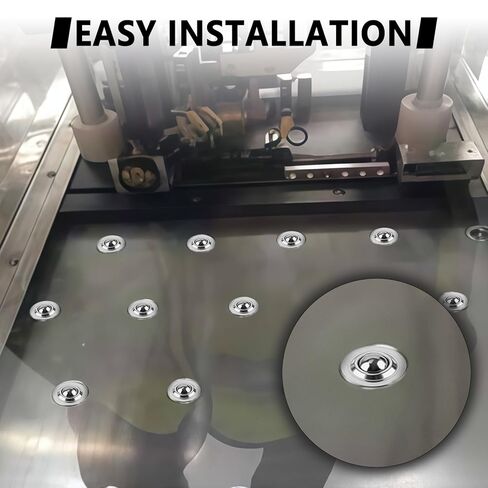 30 PCS 5/8" Roller Ball Transfer Bearing, CY-15H Carbon Steel Ball Transfer Bearing Casters, Ball Bearing Rollers, Universal Base Roller Ball for Conveyor, Roller Stand, Load Capacity 44lbs in Saudi Arabia