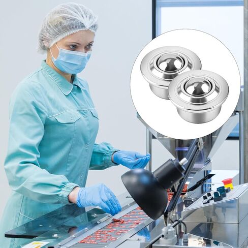 30 PCS 5/8" Roller Ball Transfer Bearing, CY-15H Carbon Steel Ball Transfer Bearing Casters, Ball Bearing Rollers, Universal Base Roller Ball for Conveyor, Roller Stand, Load Capacity 44lbs in Saudi Arabia