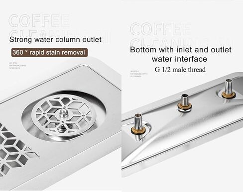 Double Headed Glass Cup Rinser Stainless Steel Glass Washer for Kitchen Sink Bottle Washer Cup Cleaner Sink Attachment Accessories for Home Bar Faucet in Saudi Arabia