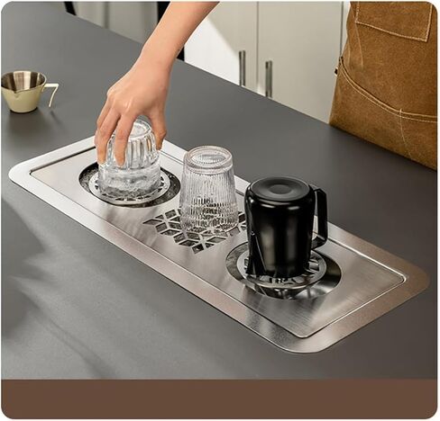 Double Headed Glass Cup Rinser Stainless Steel Glass Washer for Kitchen Sink Bottle Washer Cup Cleaner Sink Attachment Accessories for Home Bar Faucet in Saudi Arabia