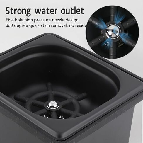 Stainless Steel Pitcher RinserFrom Opening Kitchen Sink Automatic Glass Cup Washer for Hotel Bar Coffee Milk Tea Cup Black (Small) in Saudi Arabia