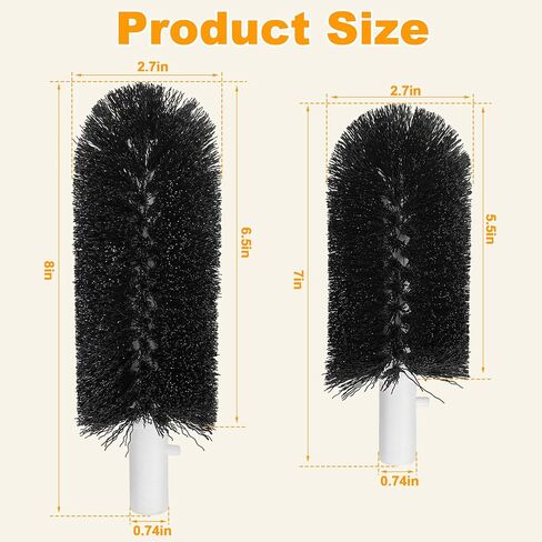 BRS-1722 Glass Washer Brush Replacement Part, Compatible with Bar Maid Glass Washers, Including Four 6 inch Brushes and one 7.5 inch Brush, Replaces SS-100, SS-101, A-200, and A-205 in Kuwait