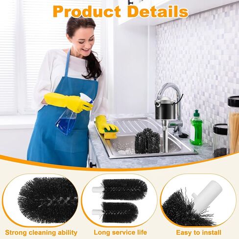 BRS-1722 Glass Washer Brush Replacement Part, Compatible with Bar Maid Glass Washers, Including Four 6 inch Brushes and one 7.5 inch Brush, Replaces SS-100, SS-101, A-200, and A-205 in Kuwait