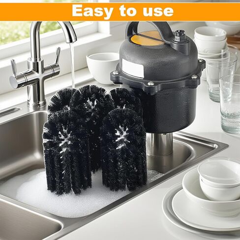 BRS-1722 Glass Washer Brush Replacement Part, Compatible with Bar Maid Glass Washers, Including Four 6 inch Brushes and one 7.5 inch Brush, Replaces SS-100, SS-101, A-200, and A-205 in Kuwait