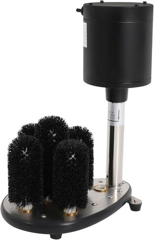 Heavy-Duty Commercial Glass Washer, 5-Brush 1/3HP Electric Wine Glass Cleaning Machine for Bar, Restaurant, Cafe - Professional Cup Washer for Beer Mugs, Red Wine Glasses, Champagne Flutes (Black) in Saudi Arabia