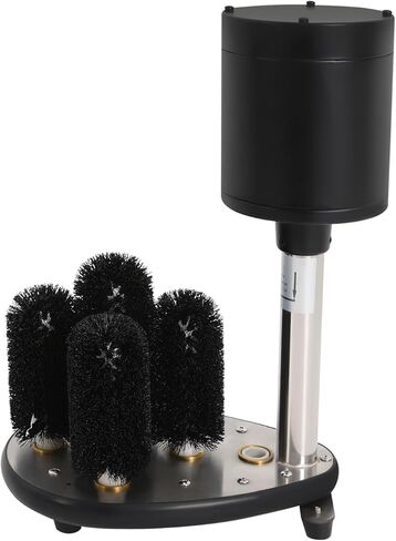 Heavy-Duty Commercial Glass Washer, 5-Brush 1/3HP Electric Wine Glass Cleaning Machine for Bar, Restaurant, Cafe - Professional Cup Washer for Beer Mugs, Red Wine Glasses, Champagne Flutes (Black) in Saudi Arabia